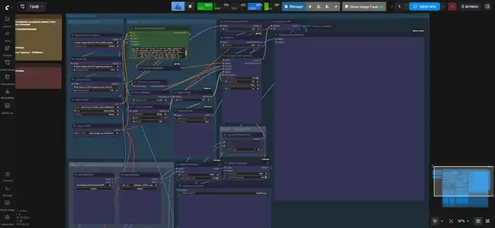 ComfyUI workflow with model, LoRA and reference nodes